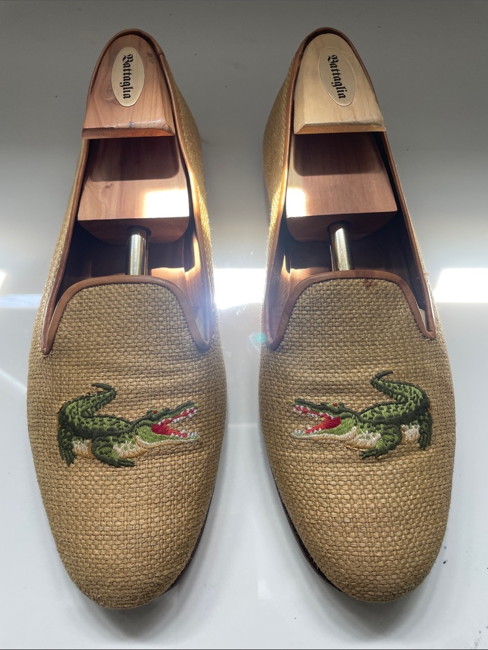 Mes’s Stubbs and Wotton Rafa flats whit alligator stitching sz 11.5